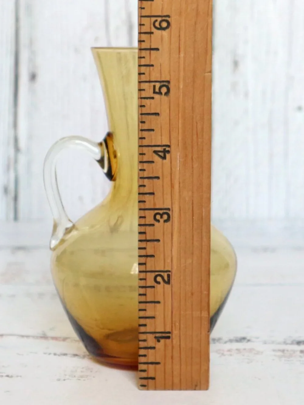 Amber Kreiss Art Glass Bud Vase Hand Blown Made in Japan | Vintage Colored Glass